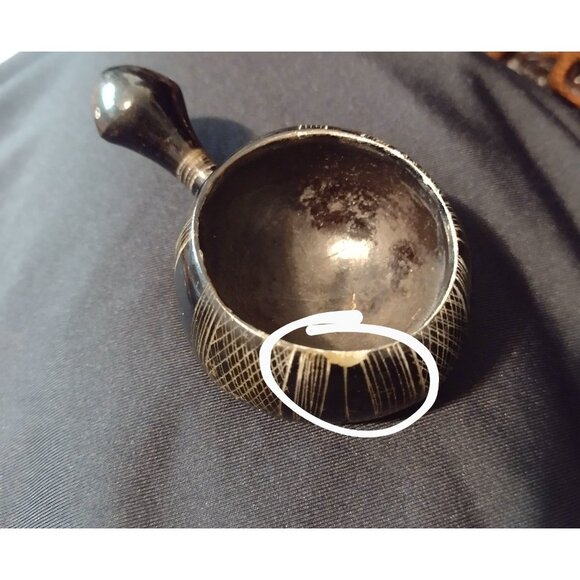 Vintage Hand Carved Stone Turtle Lidded Trinket Box Tribal Boho Decor READ - Picture 6 of 7